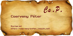 Cserveny Péter névjegykártya